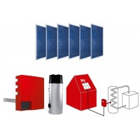 système compact de PV solaire pour l'eau chaude sanitaire